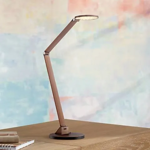 Possini Euro Magnum French Bronze Finish Adjustable LED Desk Lamp