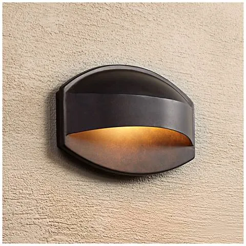 Possini Euro Xane 11" Wide Bronze Dark Sky Outdoor Wall Light