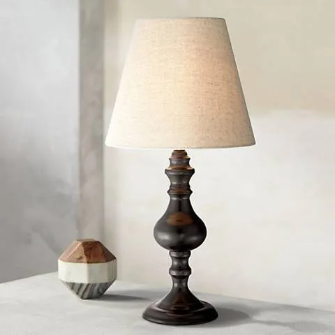 Regency Hill Dark Bronze Ted 18 1/2" High Touch On-Off Table Lamp