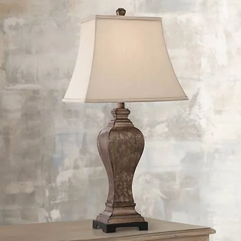 Regency Hill Edgar 29" High Traditional Bronze Table Lamp