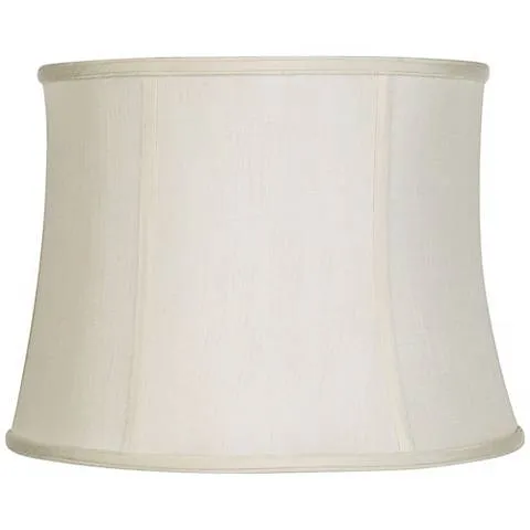 Springcrest Clair Creme Classic Faux Silk Drum Lamp Shade 14x16x12 (Spider)