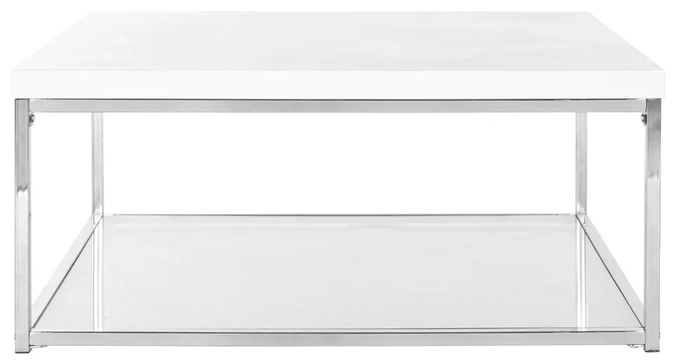 Malone High Gloss Coffee Table - White/Chrome
