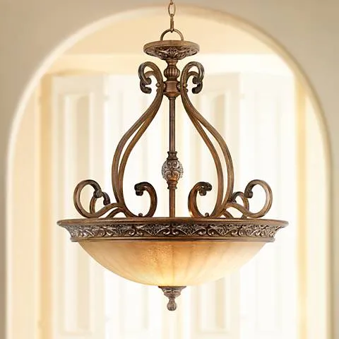 Kathy Ireland Sterling Estate 26 1/2" Wide Glass Bowl Pendant Light