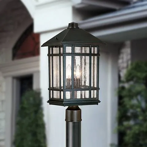 Kathy Ireland Sierra Craftsman 18" High Bronze Outdoor Post Light