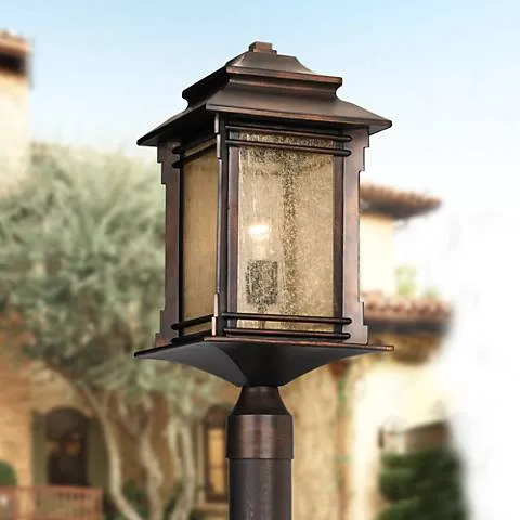 Franklin Iron Hickory Point 21 1/2" High Bronze Outdoor Post Light