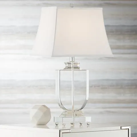 Possini Euro Tilde 26 1/4" Clear Crystal Urn Glass Table Lamp