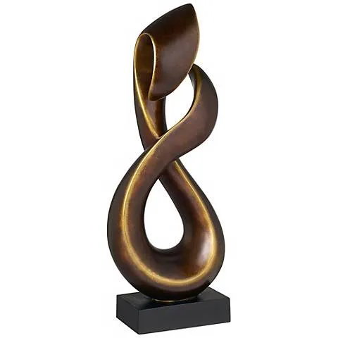 Open Infinity 25" High Gold Sculpture