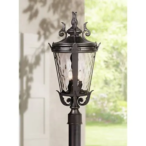 Casa Marseille 25 1/2" High Black 4-Light Outdoor Post Light