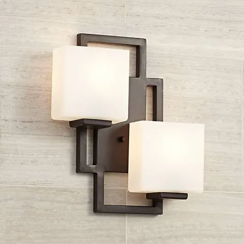 Possini Euro Lighting on the Square 15 1/2" High Bronze Wall Sconce