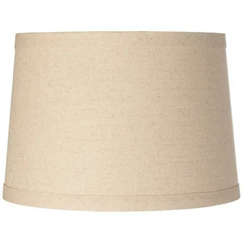 Springcrest Taupe Gray Burlap Drum Lamp Shade 14x16x11 (Spider)