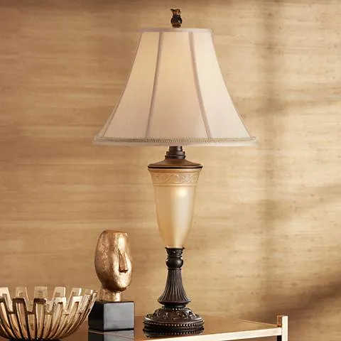 Regency Hill Sorrento 30" High Glass Vase Night Light Table Lamp