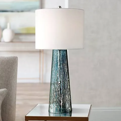 Possini Euro Marcus 30" High Mercury Glass Tapered Column Table Lamp