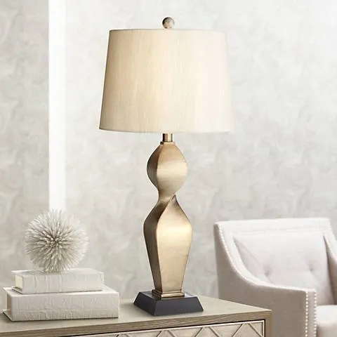 Possini Euro Helen 30" Modern Gold Twist Sculpture Table Lamp