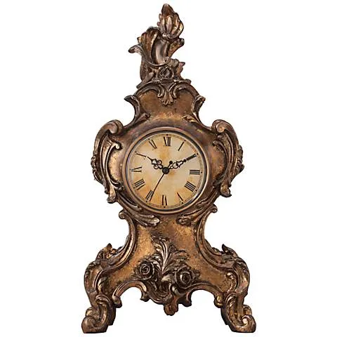 Taryn Vintage Style 16 1/4" High Table Clock
