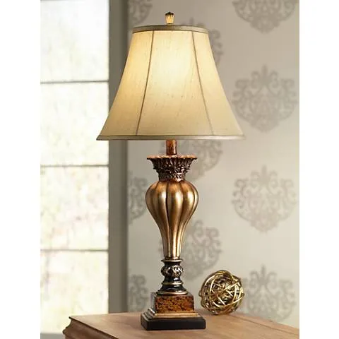 Regency Hill Senardo 30" High Gold Vase Traditional Table Lamp