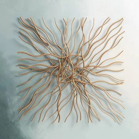 Dahlia Studios Albright 39 3/4" x 40" Modern Metal Gold Wall Art