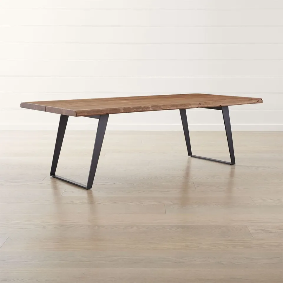 Yukon 92" Warm Acacia Live Edge Solid Wood Dining Table