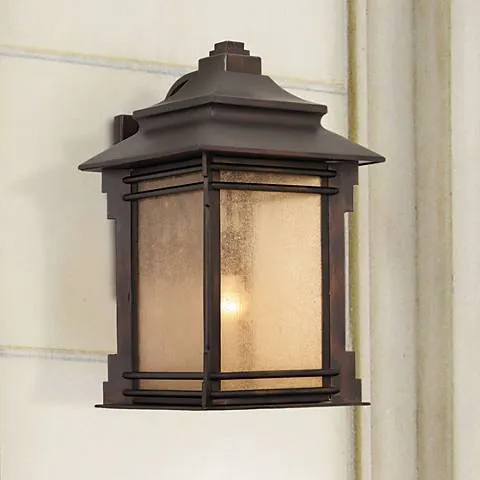Franklin Iron Works Hickory Point 16" High Bronze Outdoor Wall Light