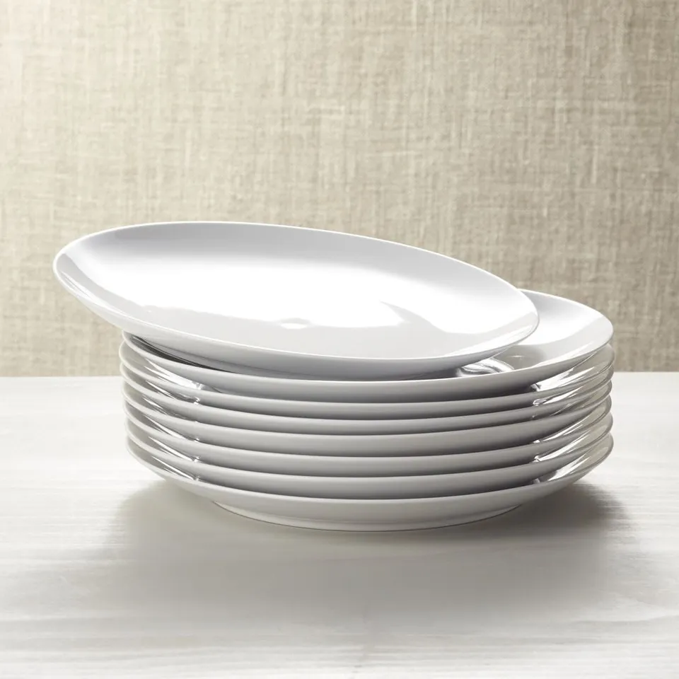 Aspen Porcelain Coupe Dinner Plates, Set of 8