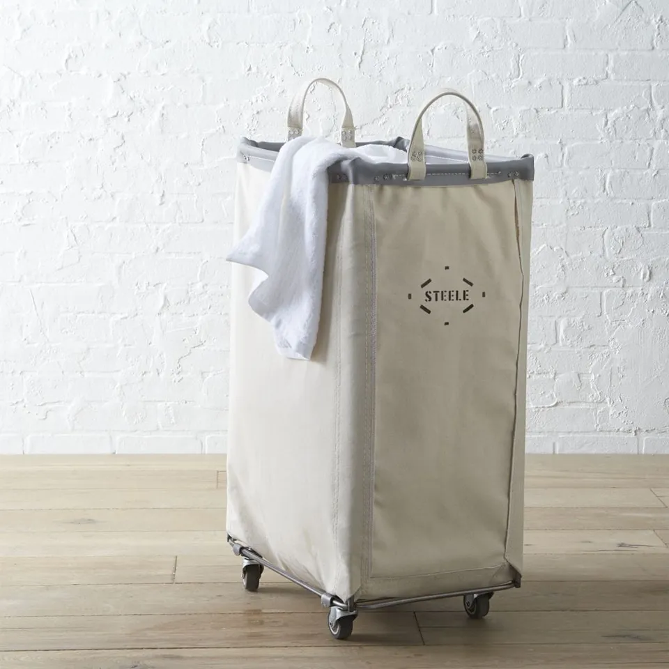 Steele ® Canvas 2.5-Bushel Vertical Rolling Laundry Hamper