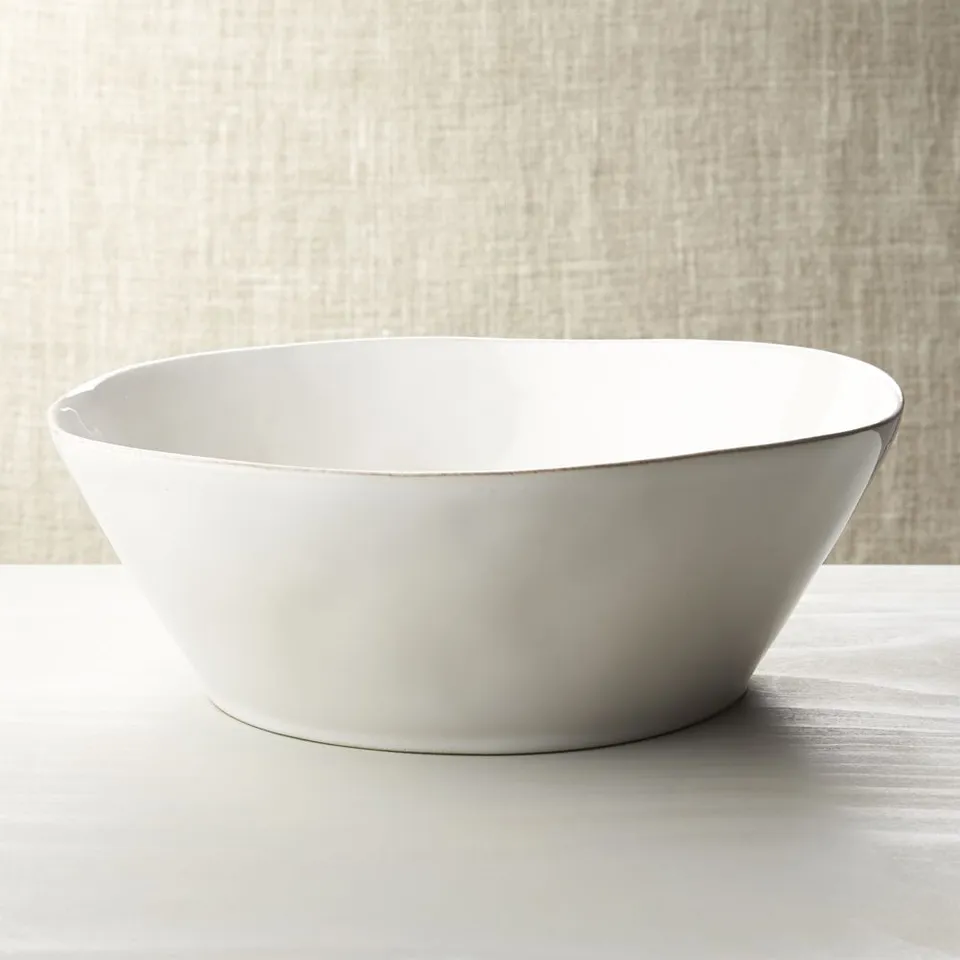 Marin White Large Stoneware Serving Bowl