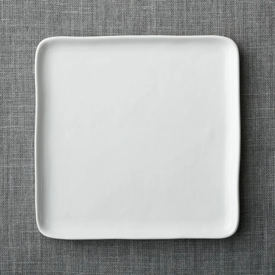 Mercer White Square Porcelain Dinner Plate