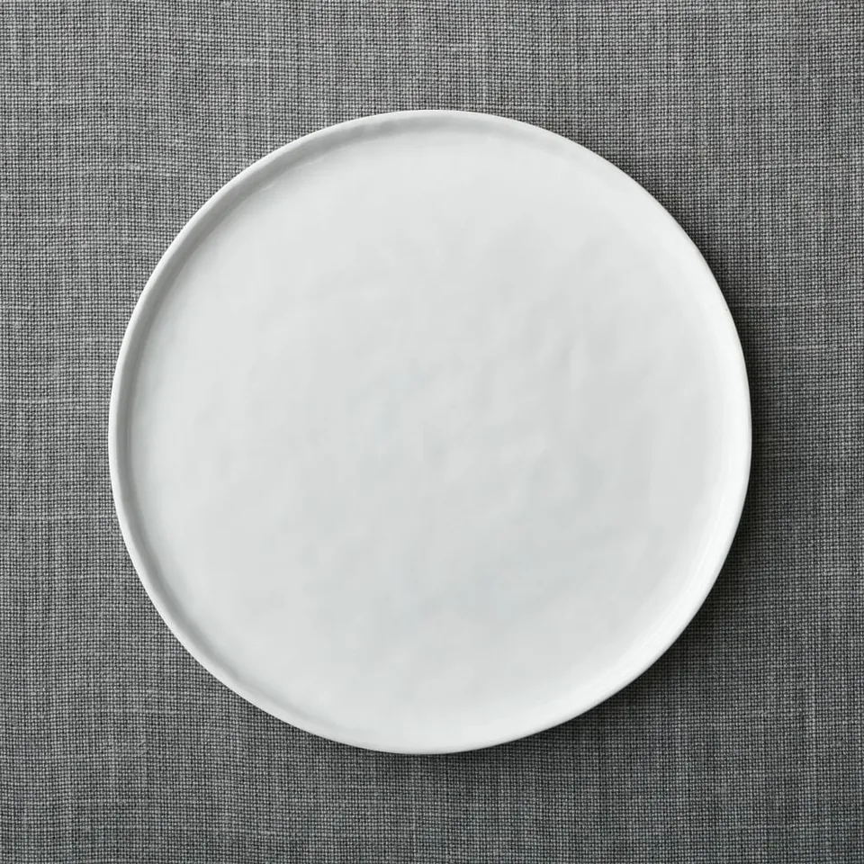 Mercer White Round Porcelain Dinner Plate
