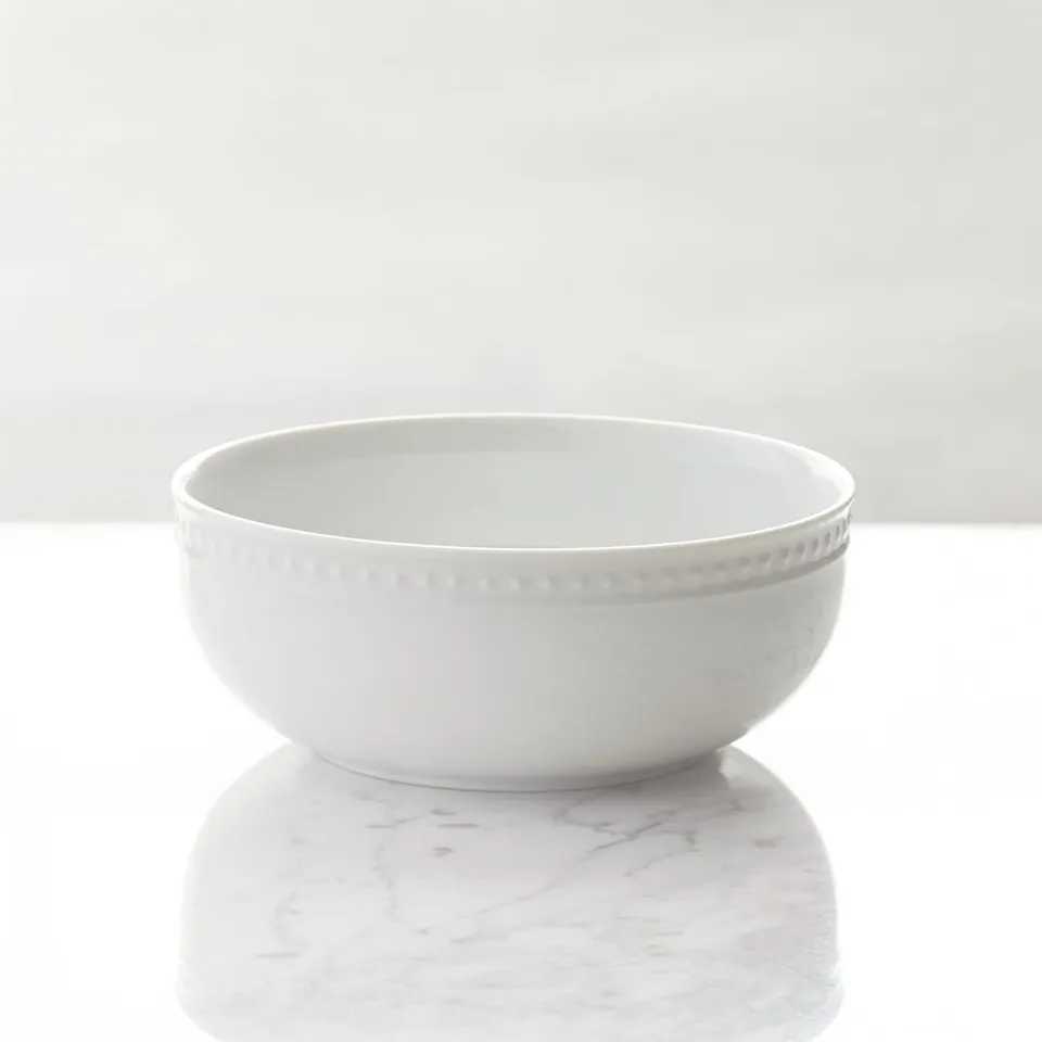 Staccato White Porcelain Cereal Bowl