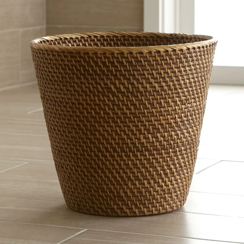 Sedona Honey Tapered Waste Basket/Trash Can