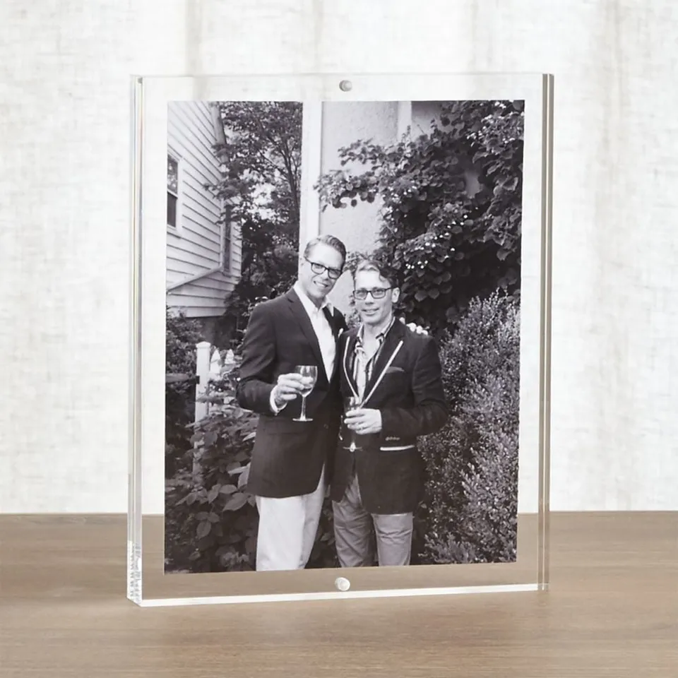 Acrylic 8x10 Block Tabletop Picture Frame