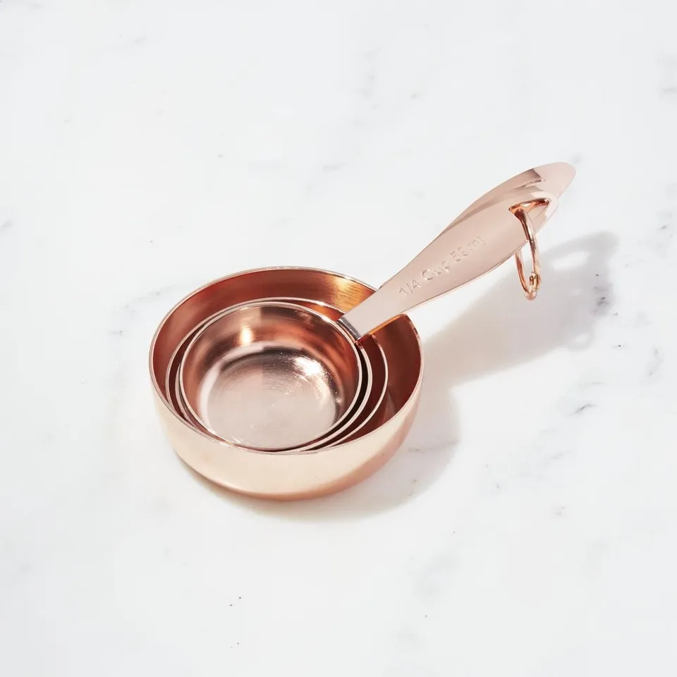 Copper Measuring Cups, Set of 4