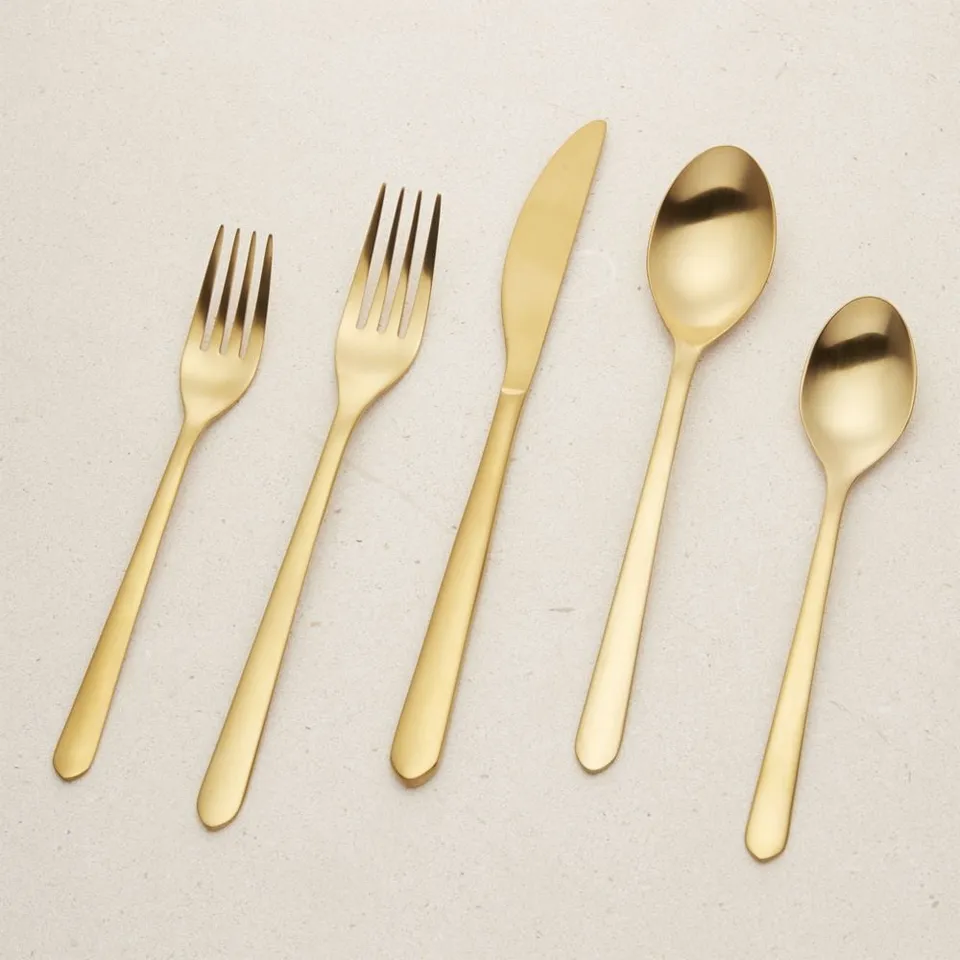 Jasper Satin Gold 20-Piece Flatware Set