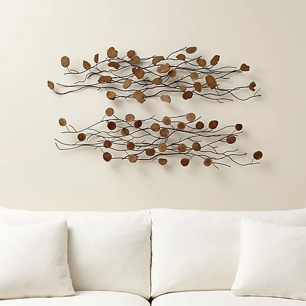 "Chimes" Metal Wall Art Sculptures, Set of 2
