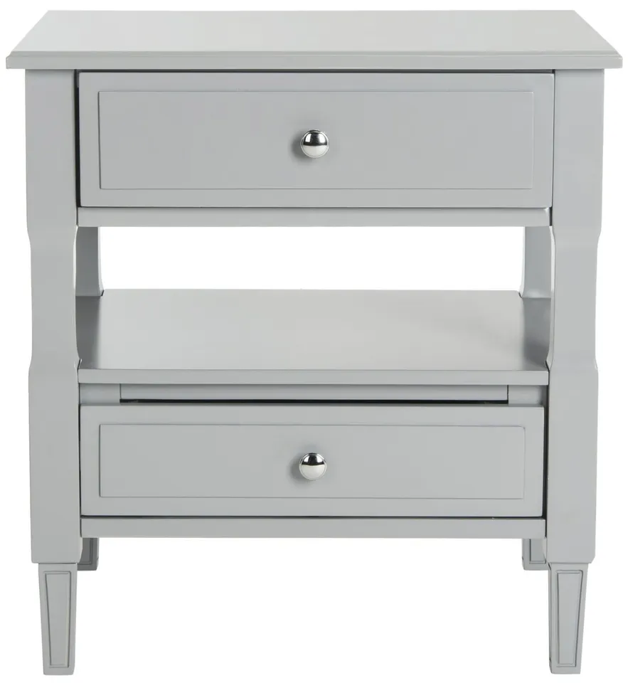 Jenson Two Drawer Nightstand - Gray
