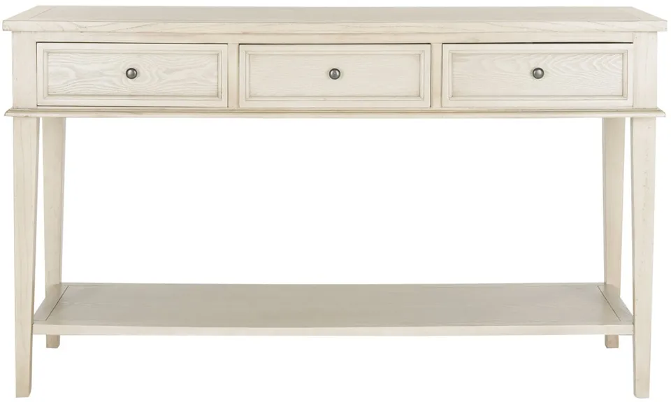 Manelin Console With Storage Drawers - White Wash