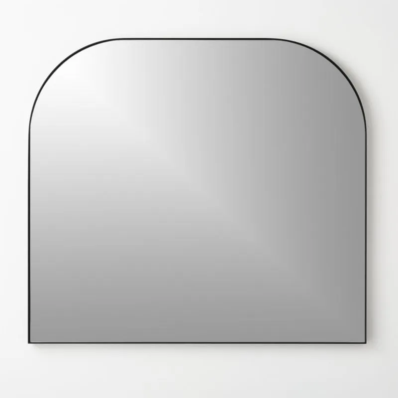 Infinity Black Mantel Wall Mirror 42"x37"
