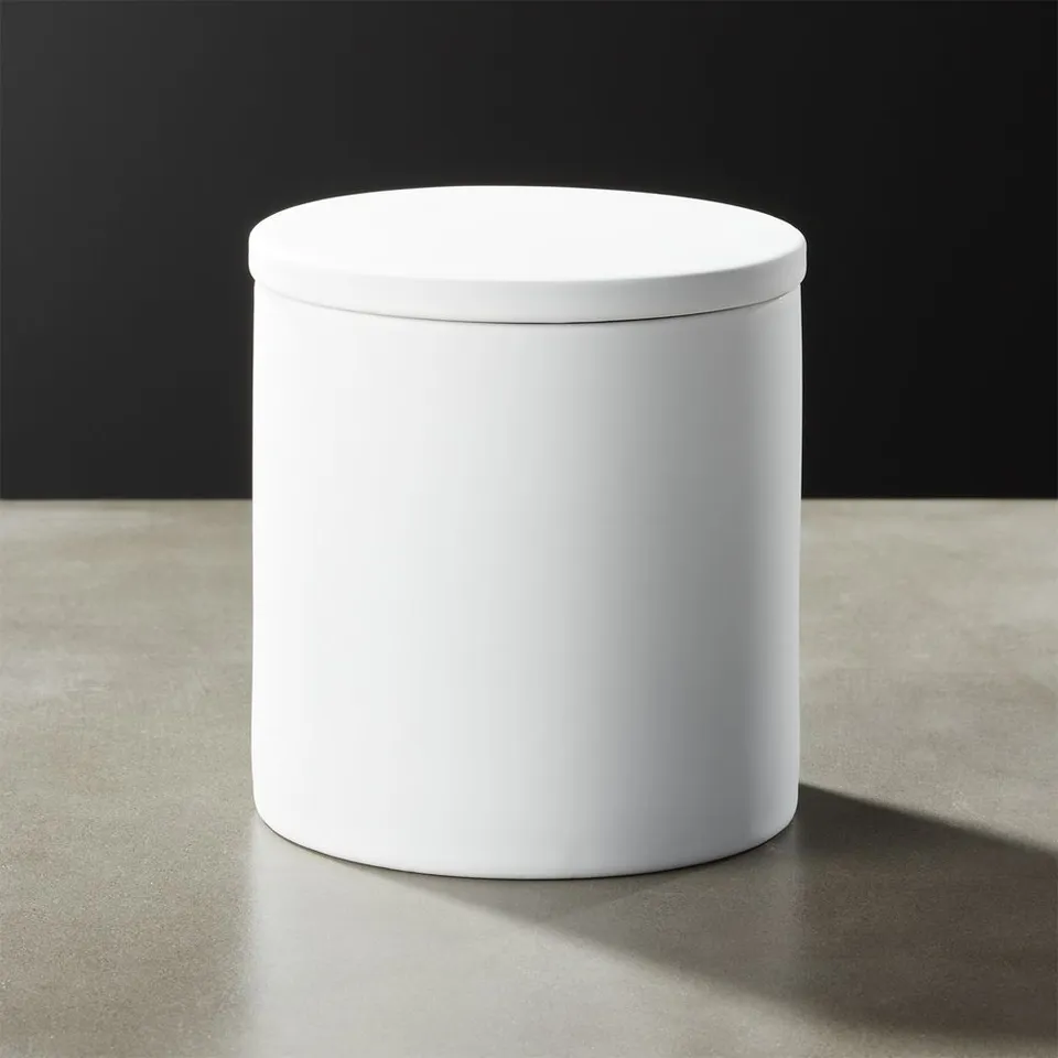 Rubber-Coated White Canister