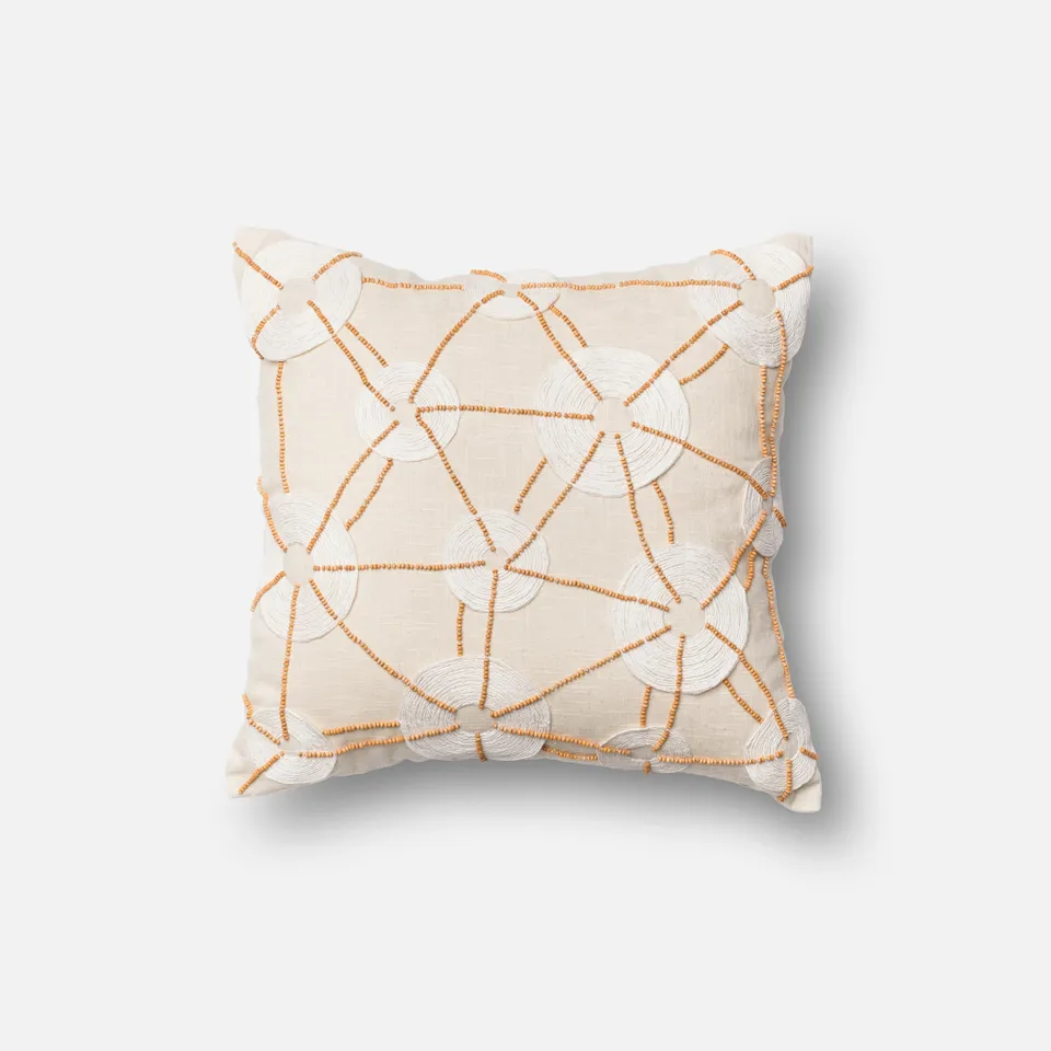 DSET Pillow IVORY 18" X 18" Cover w/Down