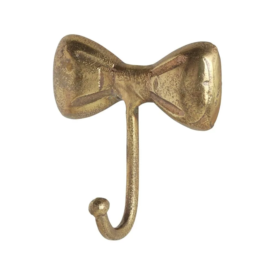 Little Bow Gold Metal Kids Wall Hook