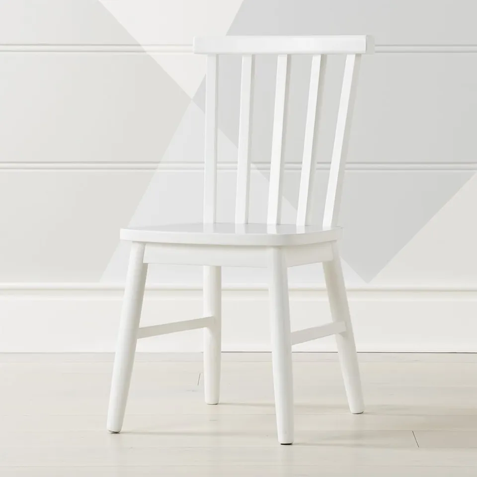 Shore White Wood Kids Play Chair