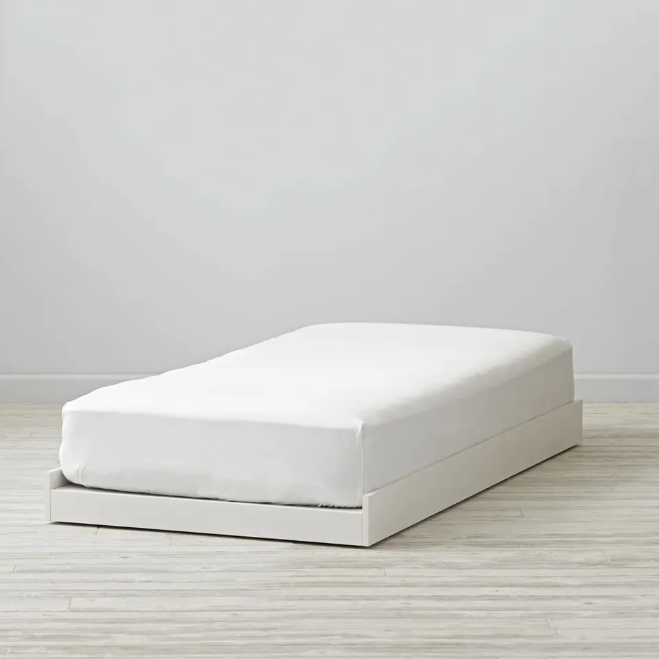 Abridged White Glaze Kids Twin Trundle Bed