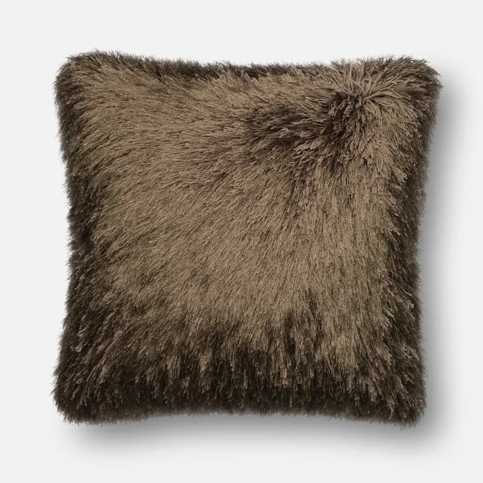 PILLOWS - BROWN - 22" X 22" Cover w/Down