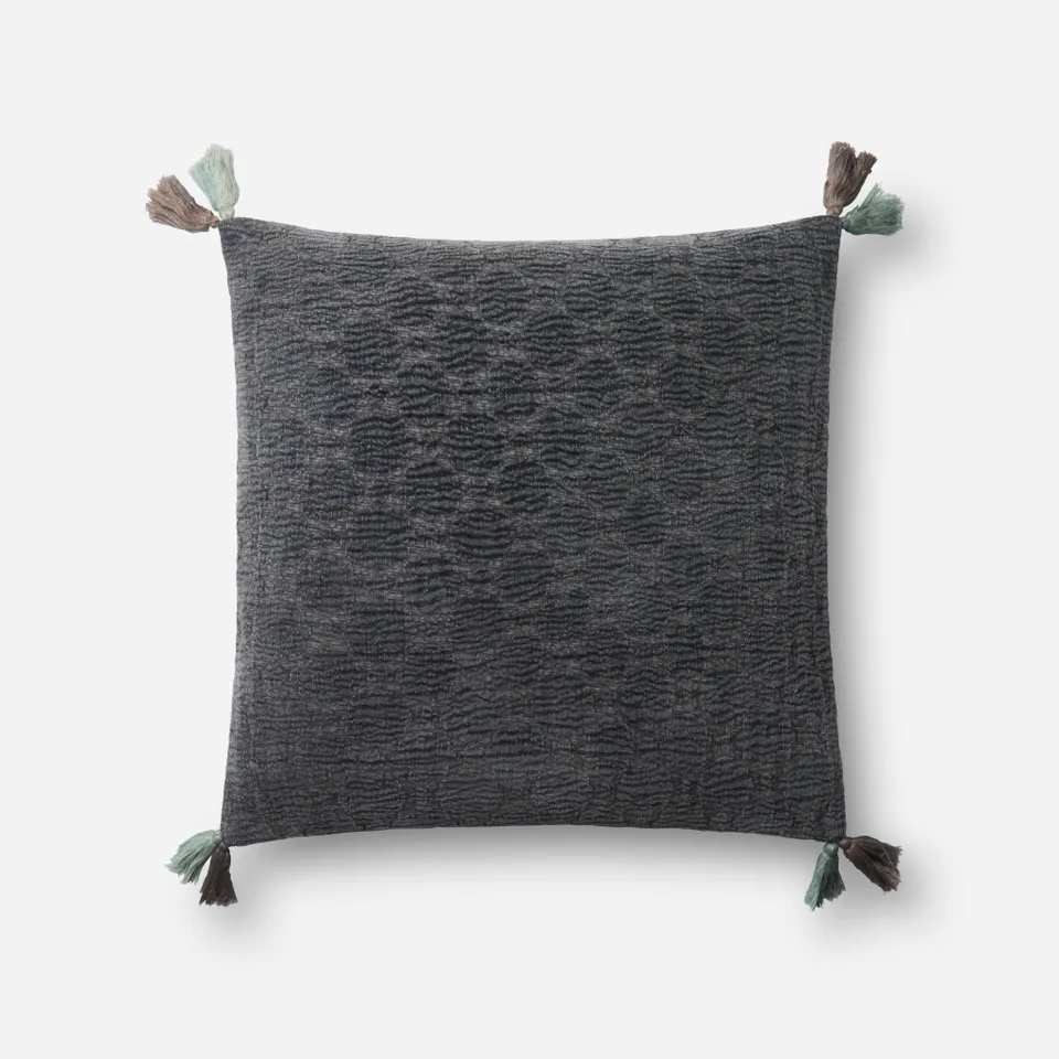 PILLOWS - CHARCOAL - 18" X 18" Cover w/Down