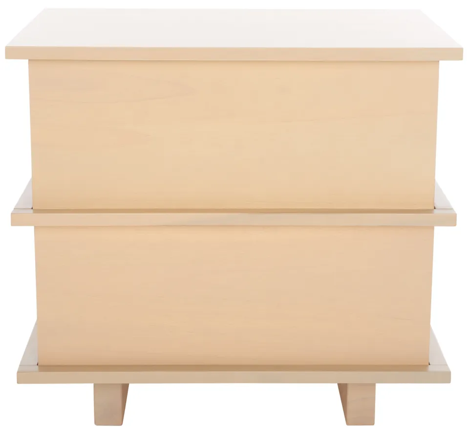 Rodney 2 Drawer Nightstand - White Washed