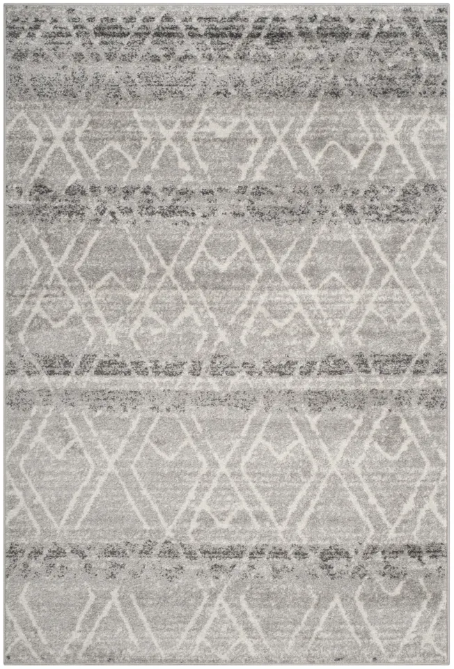 Arlo Home Woven Area Rug, ADR124B, Silver/Ivory,  5' 1" X 7' 6"