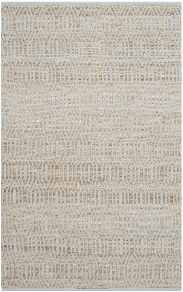 Arlo Home Hand Woven Area Rug, CAP822J, Silver/Natural,  4' X 6'