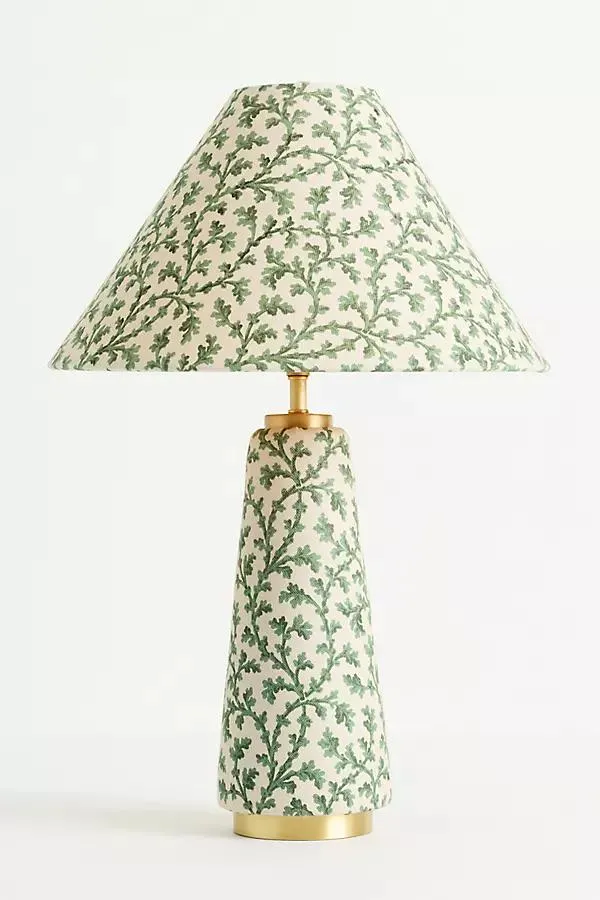 Lulu Printed Fabric Upholstered Empire Table Lamp
