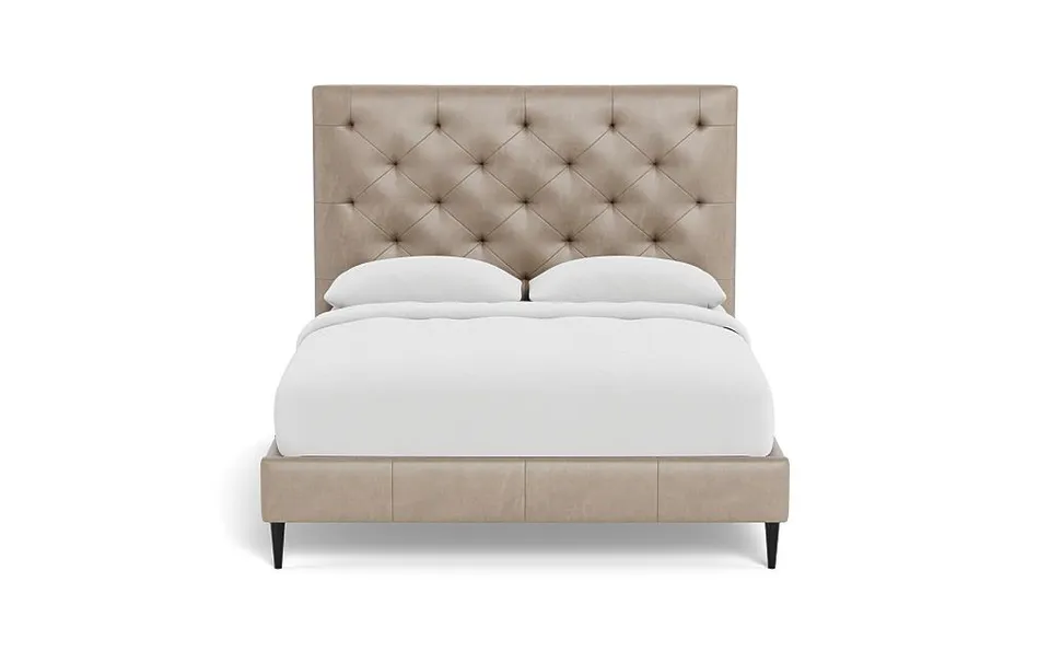 Lowen Leather Upholstered Bed with Tufting Option