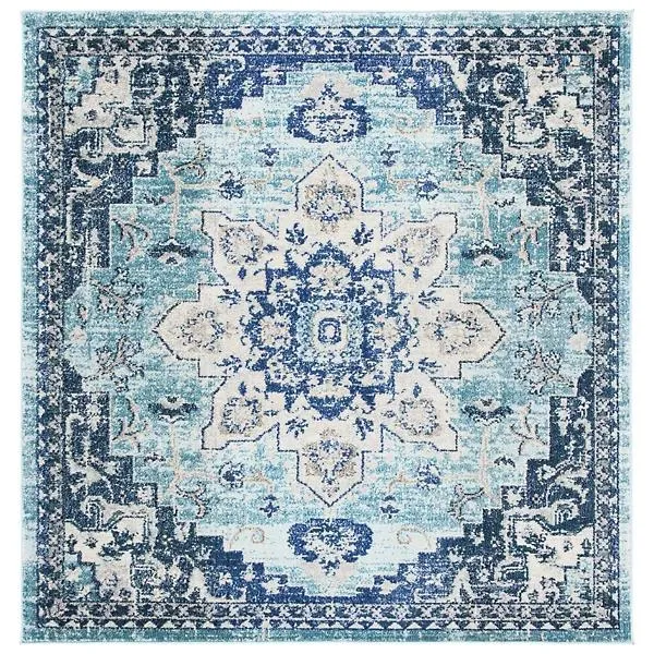 Madison Bay Distressed Medallion Bold Area Rug