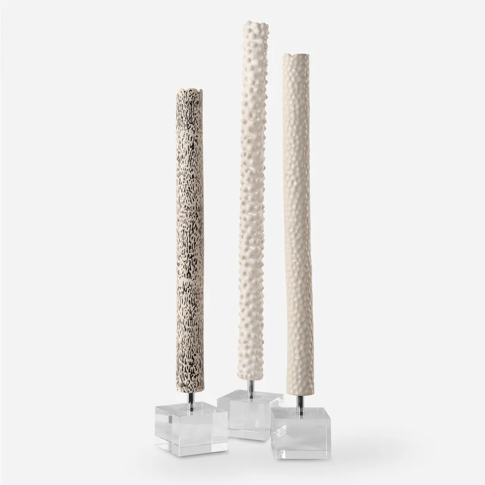 Makira Cylindrical Sculptures Set/3